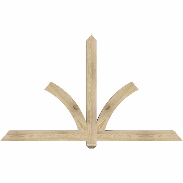 Ekena Millwork Redmond Rough Sawn Timber Gable Bracket, Douglas Fir, 72"W x 42"H x 4"D x 4"F, 14/12 Pitch GBW072X42X0404RED00RDF - main